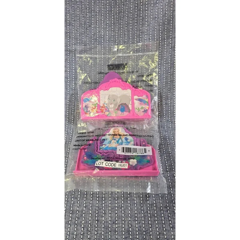Set of 2 Decoset Barbie island Princess Gazebo Cake Toppers